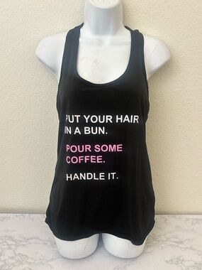 Emme Jordan Racerback Tank Top 100% Cotton Sz M Workout Motivational Pullover